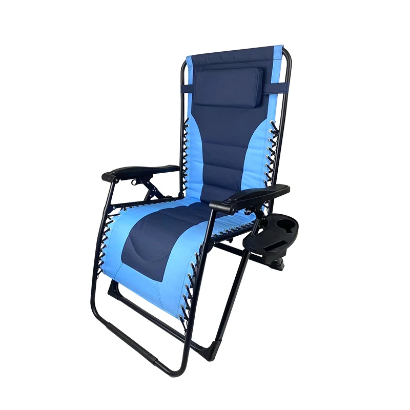 Modern Small-Space Occupying Good Water-Resistant Outdoor Padded Reclining Beach Chair Folding Lounge