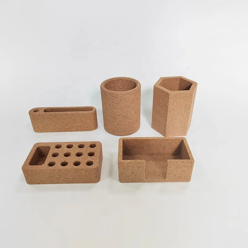 Custom Office Cork Drawer Organizer Desktop Organizer Pen Holder Cosmetic Knife Sundries Box