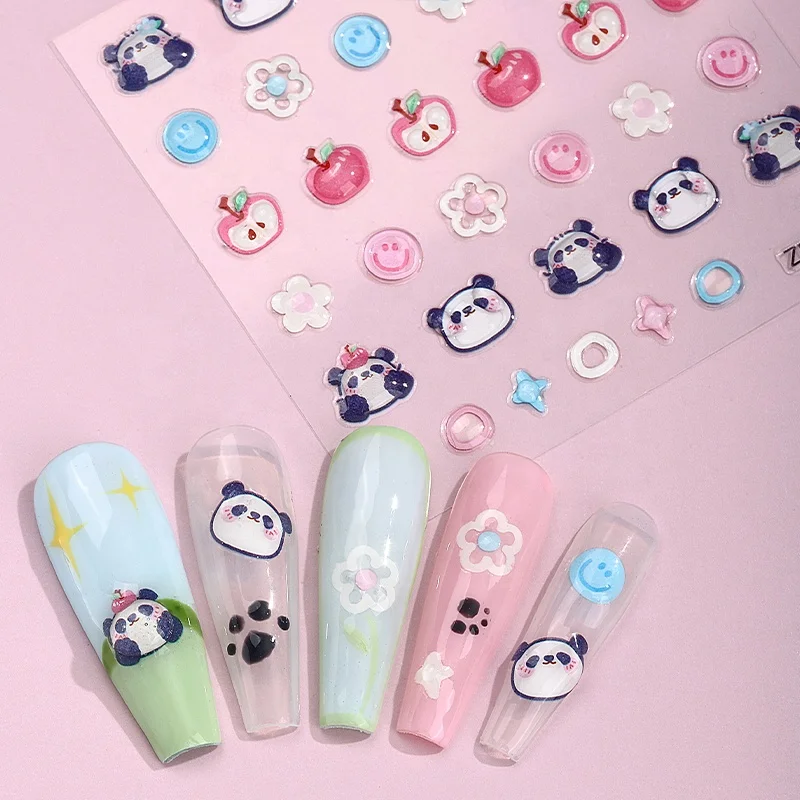 Wholesale Flower Butterfly Nail Stickers Decoration 3D Nail Decals Adhesive Sticker For Nail Art Salon