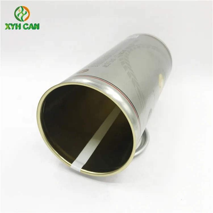 New Arrival 1L round Metal Beer Tin Can 1000ml Volumetric Beverage & Tea Storage Container with Ring Use Promotion