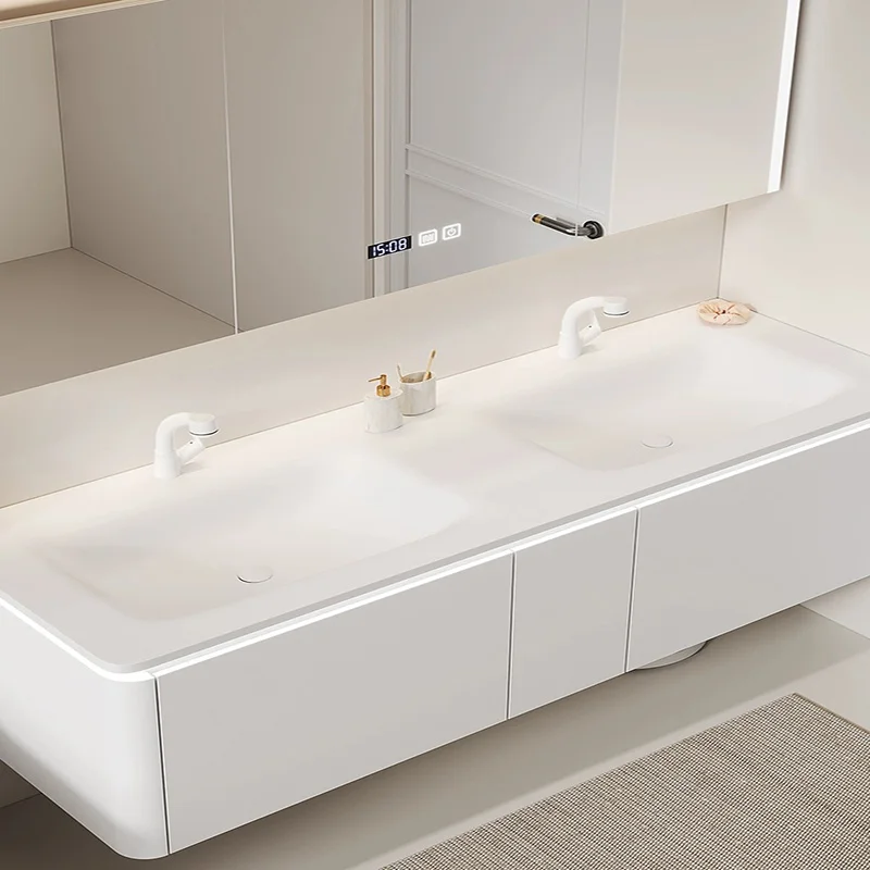 Wholesale Single Single Modern Wooden Panel Bath Cabinet Bathroom Vanities With Mirror Sink