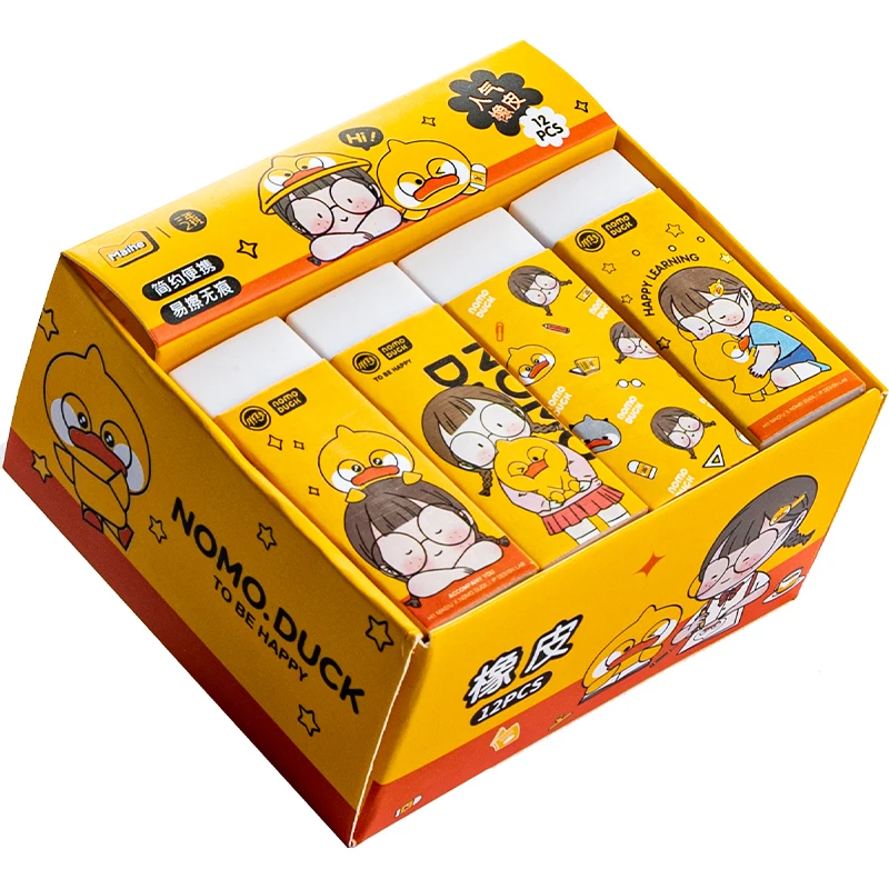 
Maihe Brand Yellow Nomo Duck Maqiu Creative Big Eraser Rubber PVC erasers For School Bookstores Chain Stores 