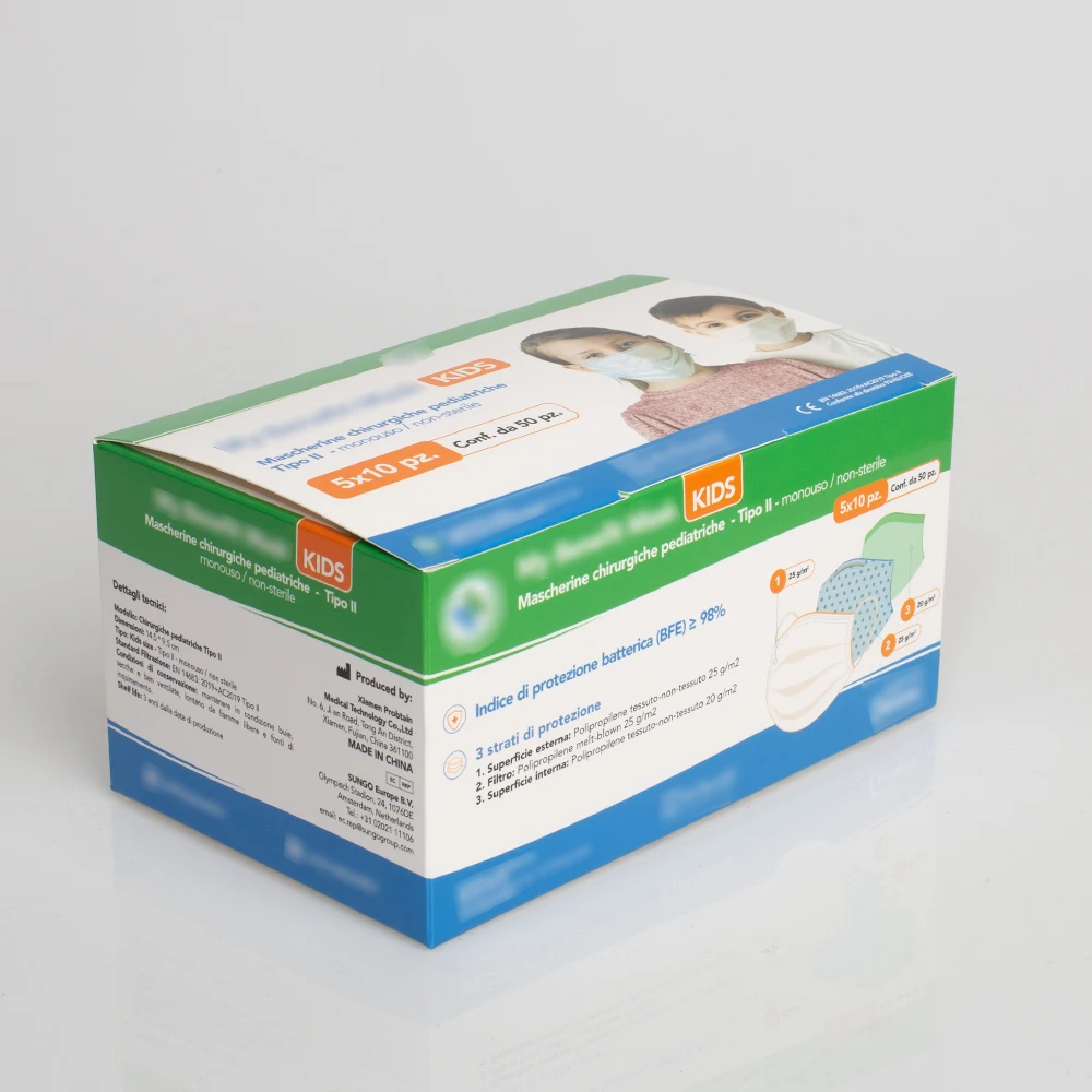 Manufacture Of Custom Sterile Medic Face Coloful Disposable Mask