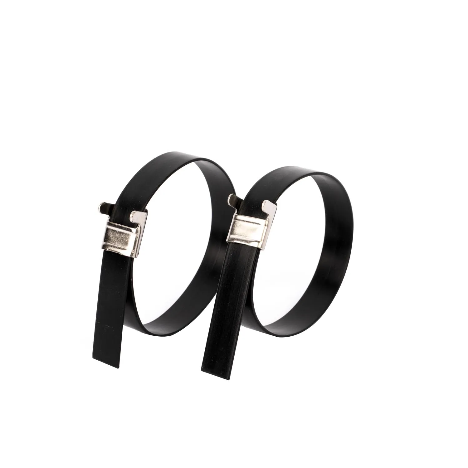 Wing lock PVC coated stainless steel cable tie