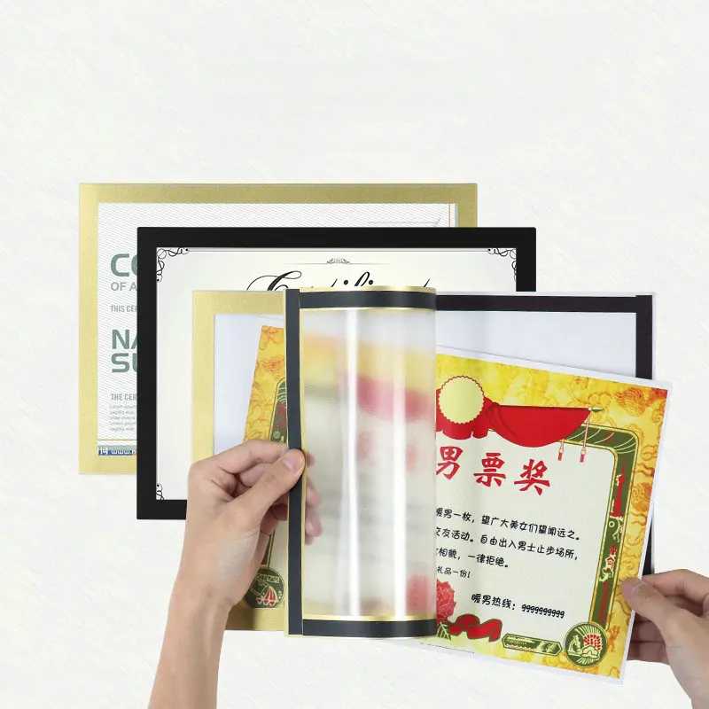 Magnetic Self Adhesive Poster Frame A3 A4 A5 A6 Square Wall Picture Frame Certificate Display Photo Frame