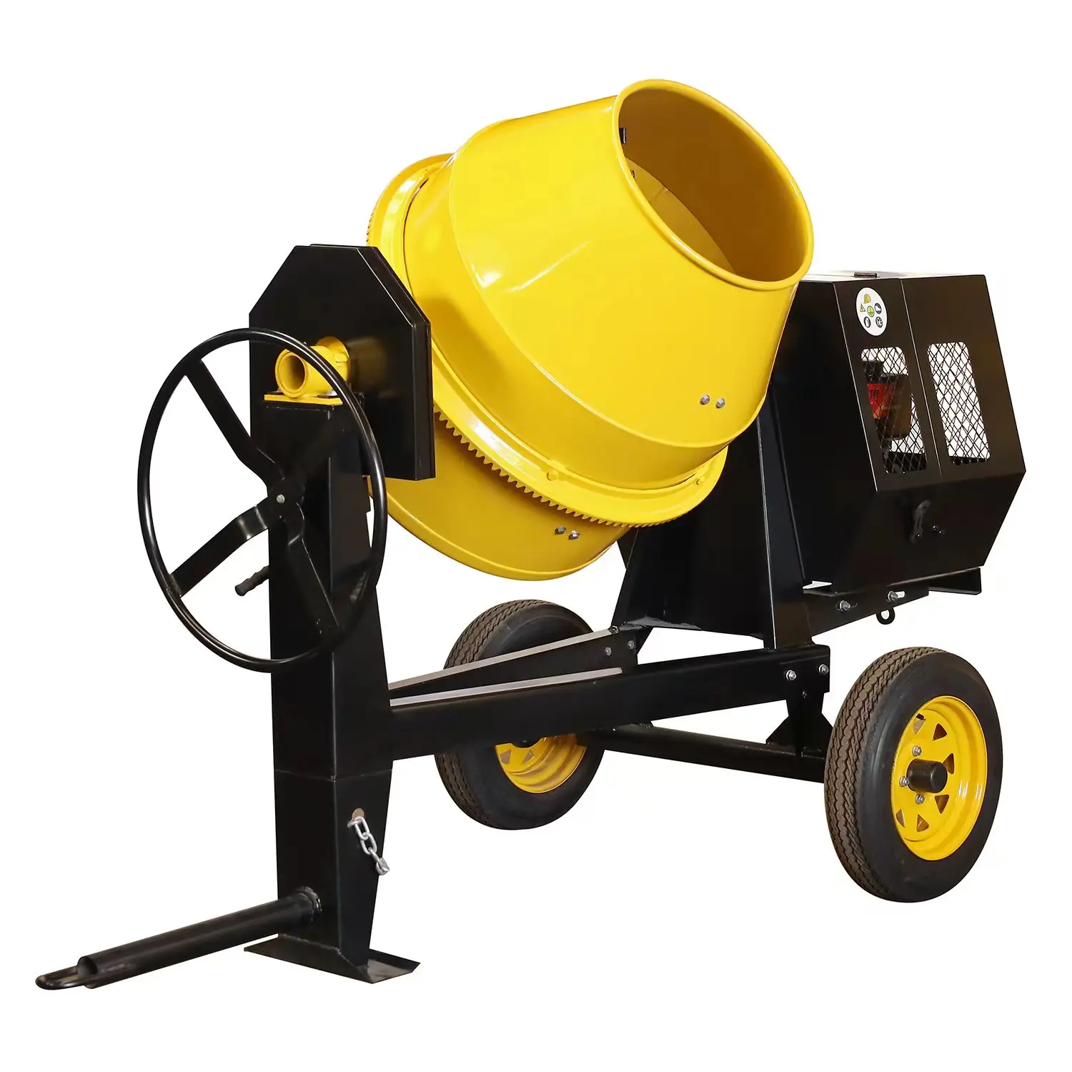 300L Construction Concrete Mixer Industrial Drum Cement Mixer Side Tip with Tow Bar Heavy Duty