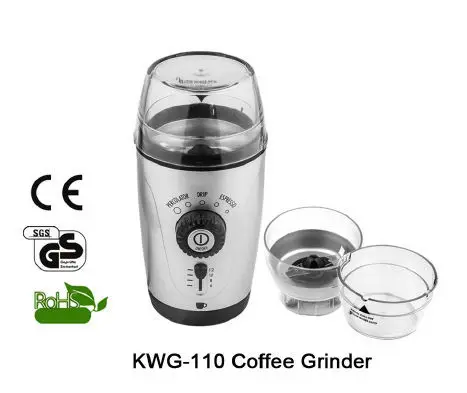 KWG-110 Hot Sale Cheap Mini Portable Adjustable Coffee Grinder household and commercial use for beans nuts spices