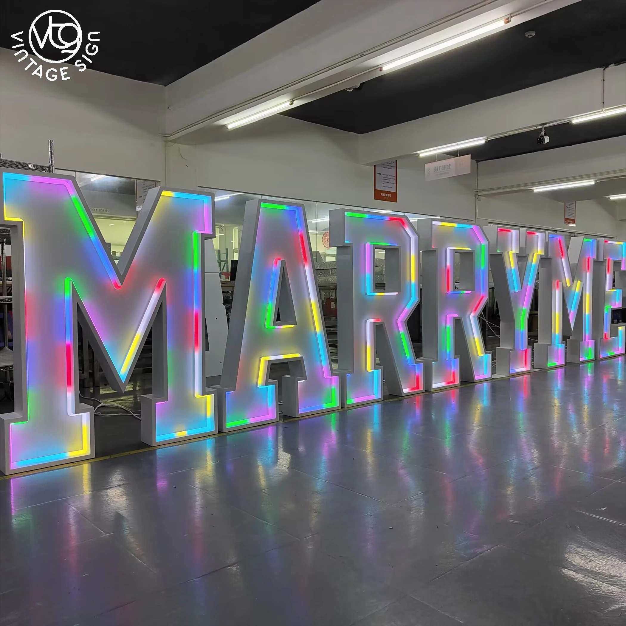 Light Up Outdoor Signs Decoration Mr And Mrs 4ft 5ft  Sign Giant Neon Marquee Letters With Factory Prices