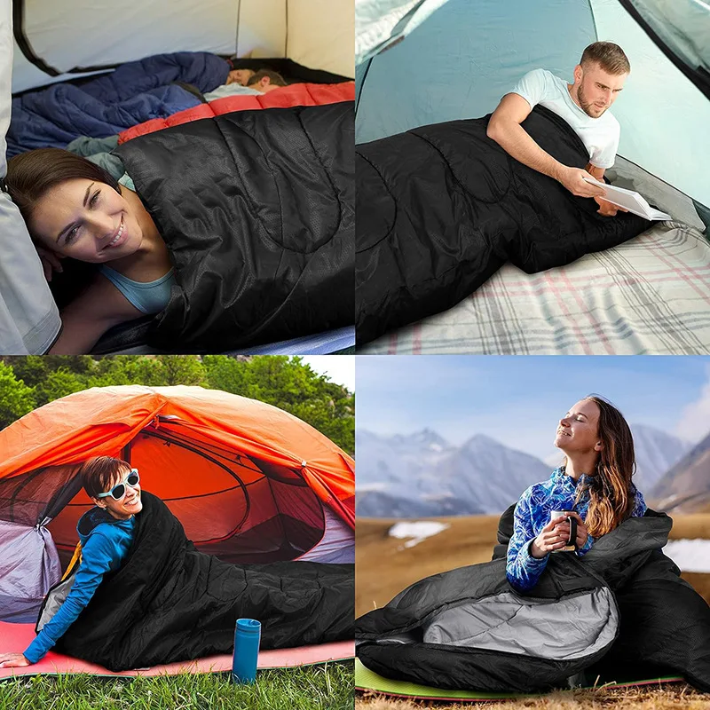 Wholesale High Quality Outdoor Waterproof Camping Comfort Lightweight Portable Warm Sleeping Envelope Hiking Bag for Adults
