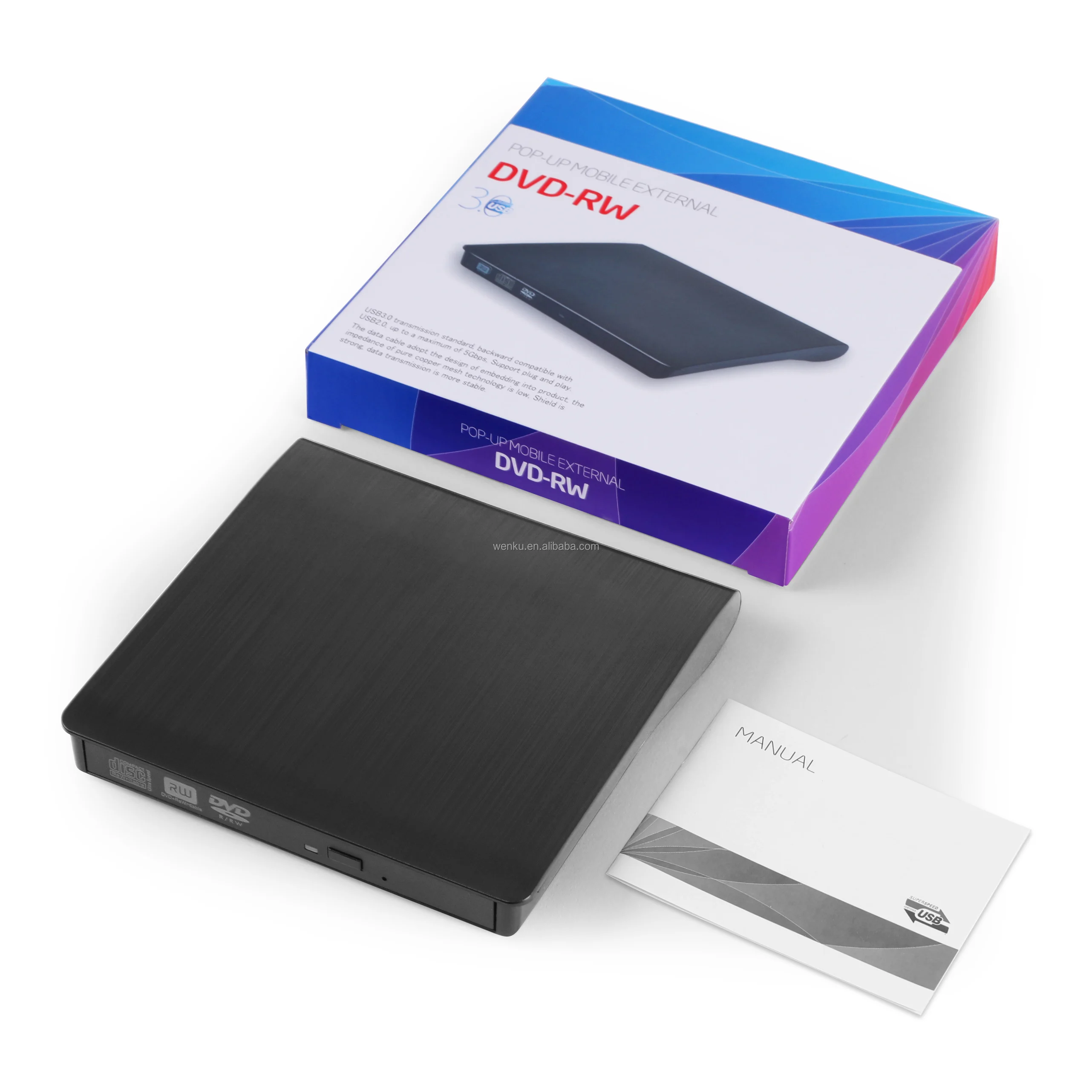 Внешний оптический привод с двумя головками USB3.0 и Type-C, портативный DVD-плеер с горелкой, Внешний Оптический привод для ноутбука с двумя интерфейсами