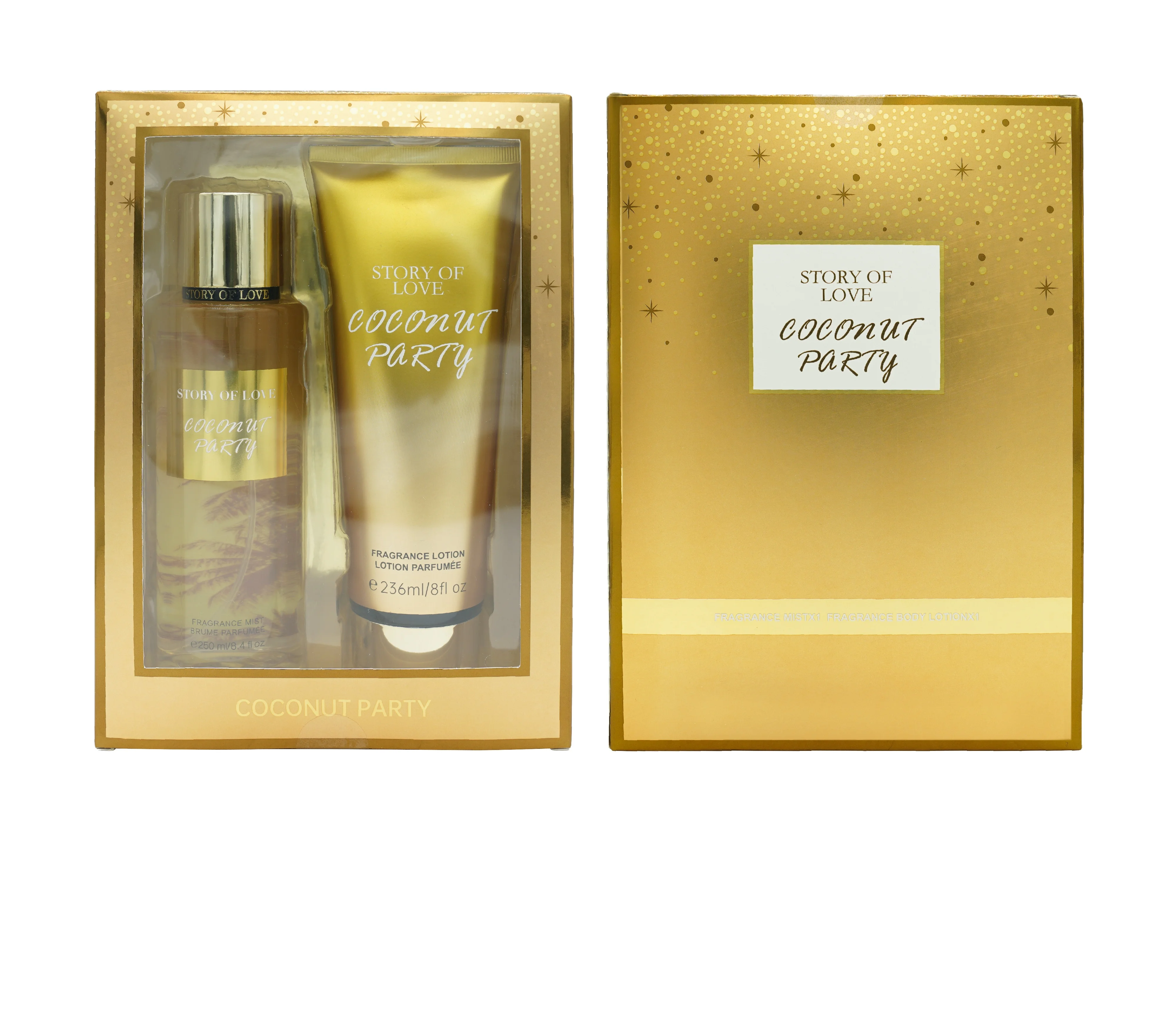BT019 236ml Body Milk 250ml Body Spray Competitive Price Charming Fragrance Smells High-quality Gift Boxes