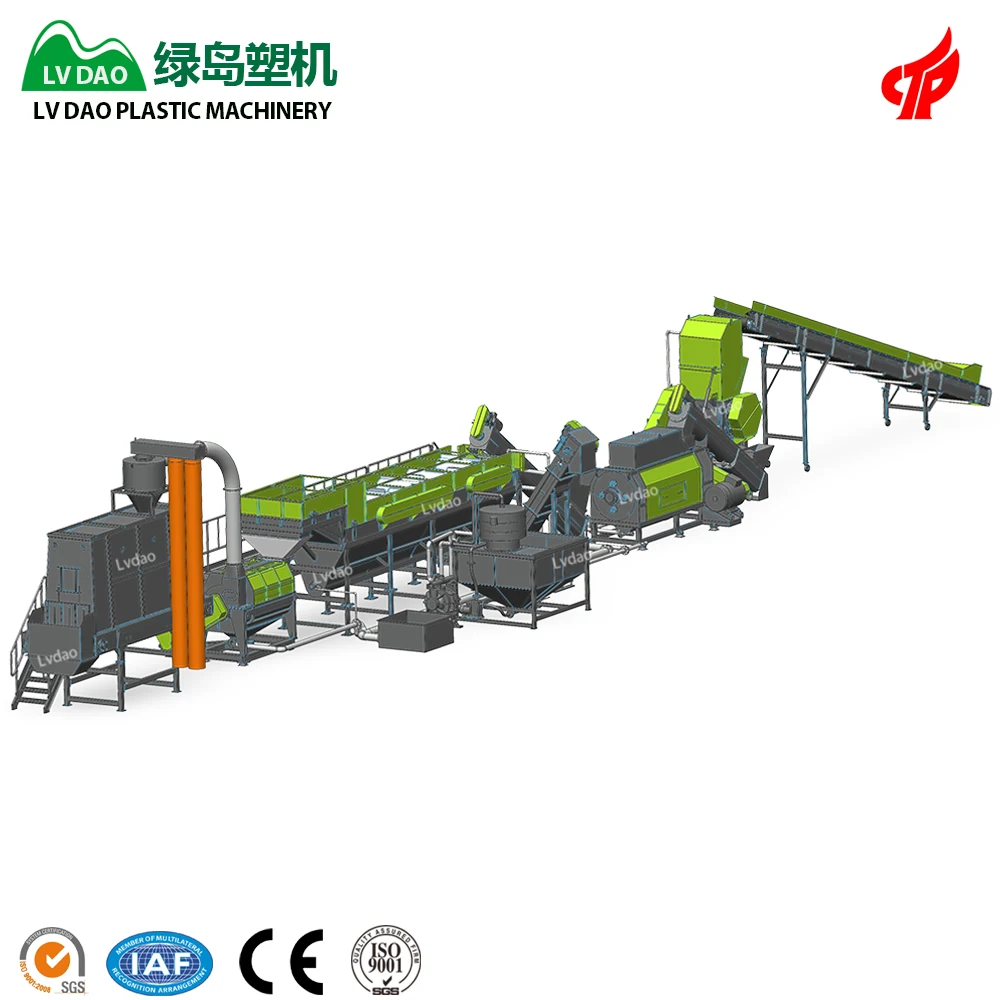 Waste PP PE HDPE LDPE film and woven bag recycle crushed washing line plastic recycle washing line machine price