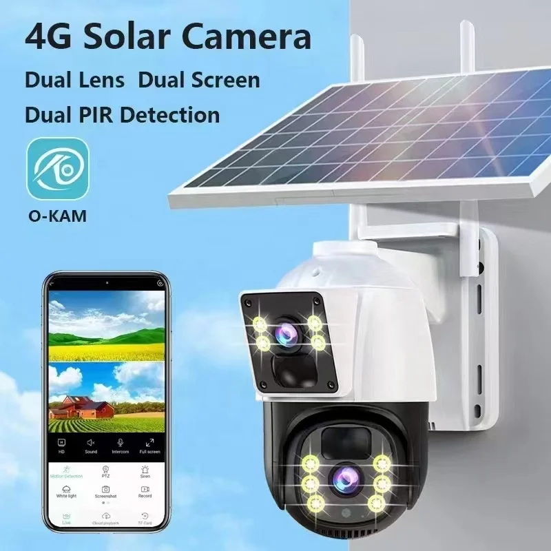Smart Solar monitoring Wire-Free 4G/WIFI HD two Security Camera  and Solar Panel