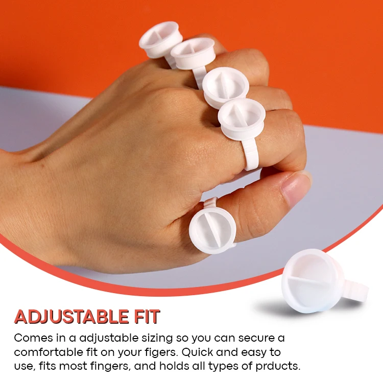 Wholesale Environmental plastic material adjustable Ring cup professional tool for holding pigment