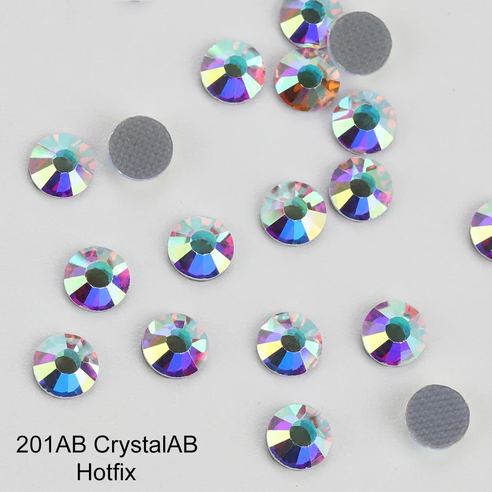 Горячие круглые белые прозрачные кристаллы стеклянные камни стразы с плоской задней стороны