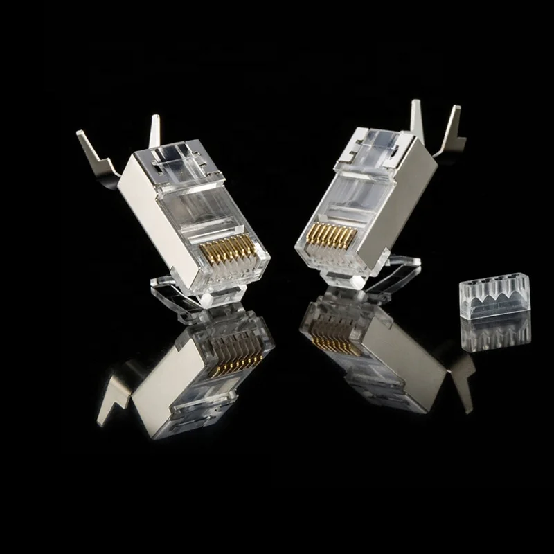 CAT7 Metal Shielded RJ45 Connector Cat7 FTP 8P8C Ethernet Connector Modular Network Plug