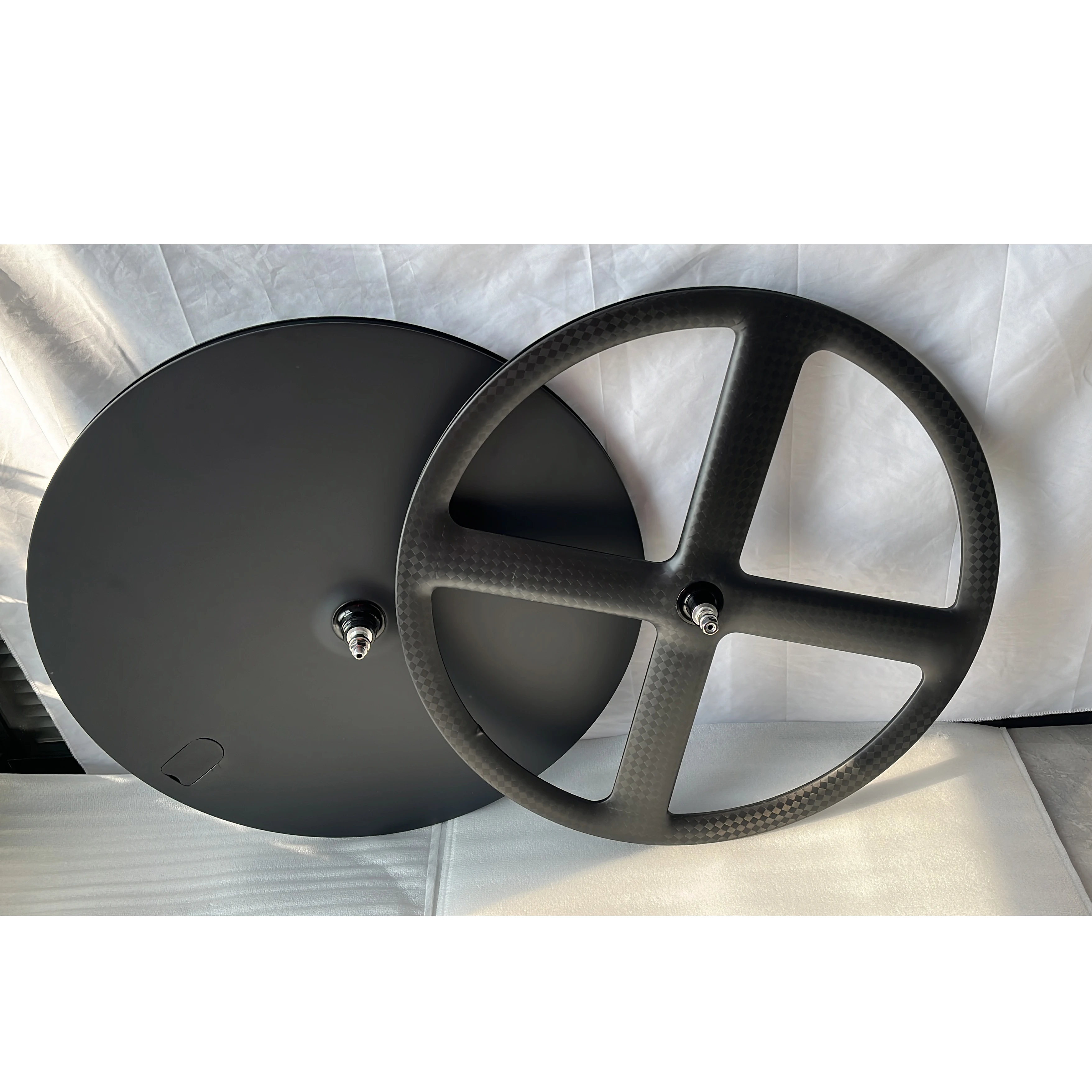Pro Carbon Wheels 4 Spoke Bicycle Wheel Track/Road Time Trial Disc brake Wheelset  700c bike carbon four spokes Wheels