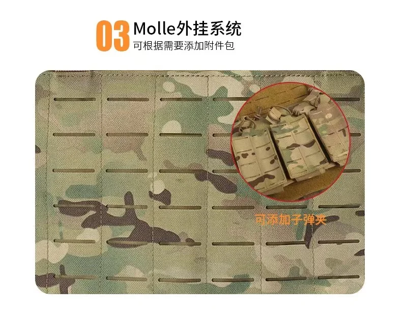 900D Oxford Breathable Waterproof Wearable Plate Carrier Tactical Vest  with quick release buckle