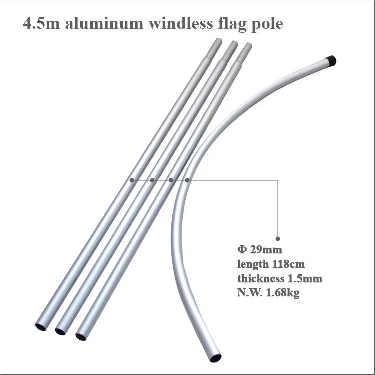 Top Quality Aluminium Feather Flag Teardrop Flags Banner Stand Flexible Telescopic Feather Beach Flag Pole