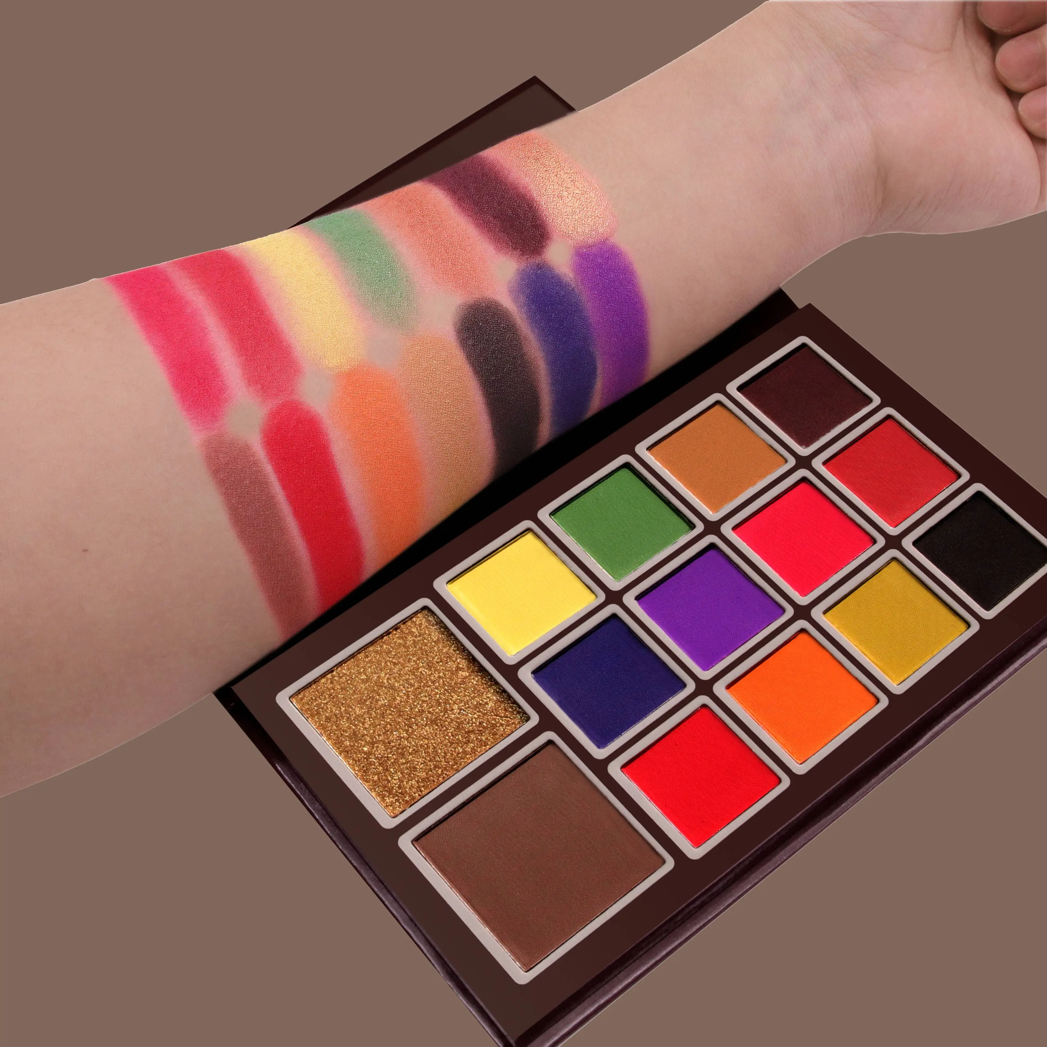 Free logo printing Cruelty Free  super High Pigment 14 Colors nude  Eyeshadow Palette Private Label Low MOQ