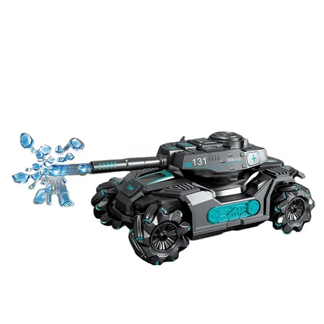Tank Fight Gel Water Bullet Launch 2.4G Remote Control Car Truck 360 Degree Spin RC Car Toys For Kids