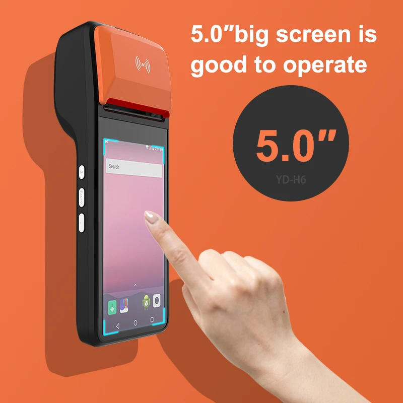 Android11 Mobile Handheld Terminal Machine with Printer Touch Screen Point Of Sale Systems Pos System All In One