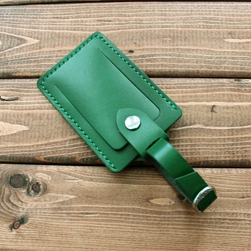 Leather Luggage Tag Buckle Strap Travel Baggage Name Tag Holder Leather Travel Luggage Tag