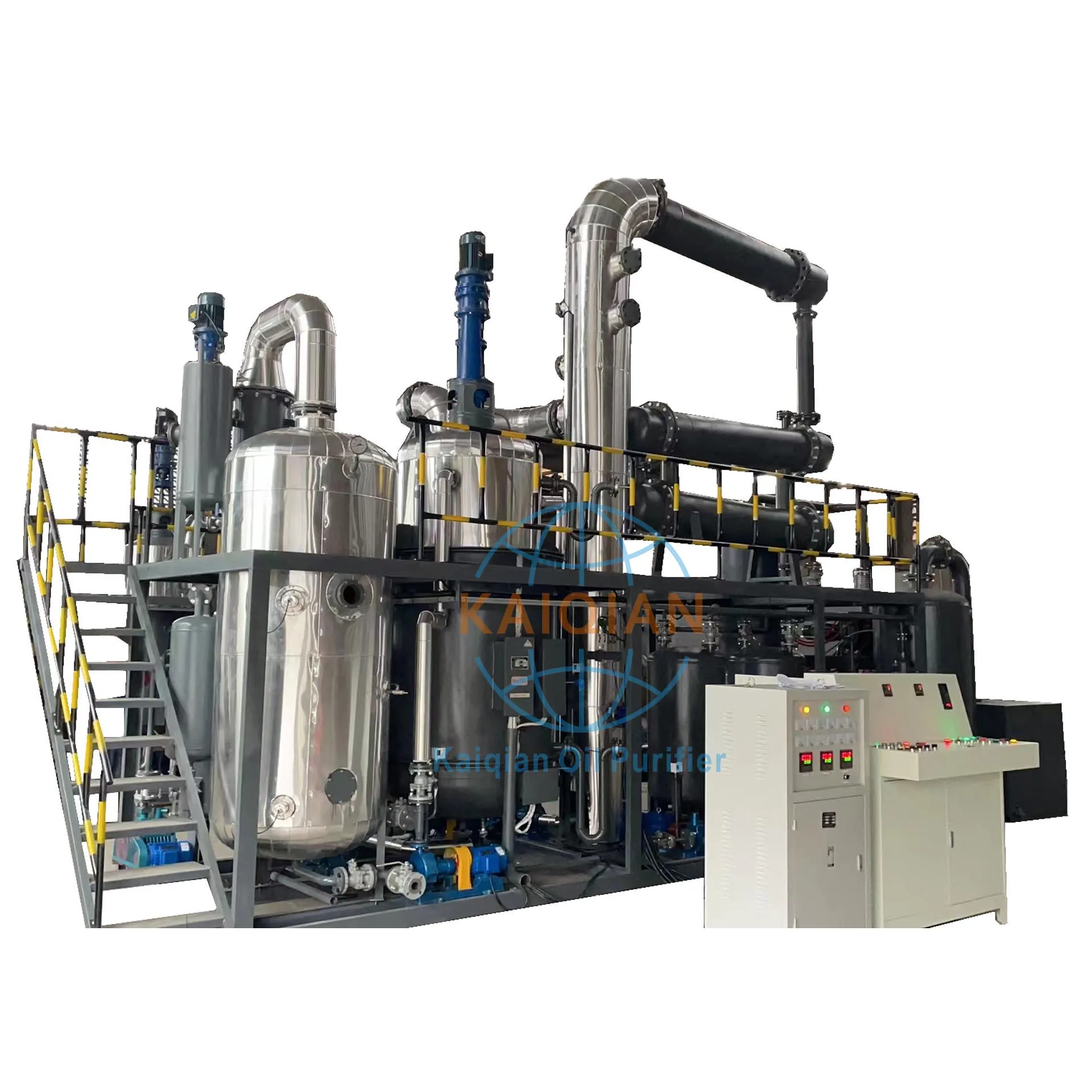 Full Vacuum Distillation Black Motor Oil Recycling To Base Oil Refinery Machine