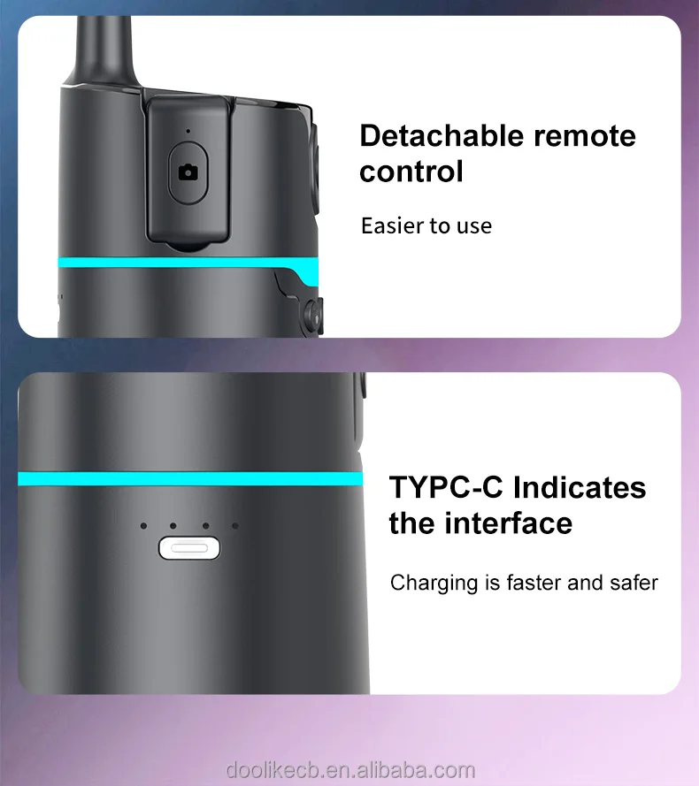 Newest Q14 360 Rotation Auto AI Focus Face Tracking Follow Mobile Phone Stabilizers Magnetic Holder Gimbal Stabilizer For Phones