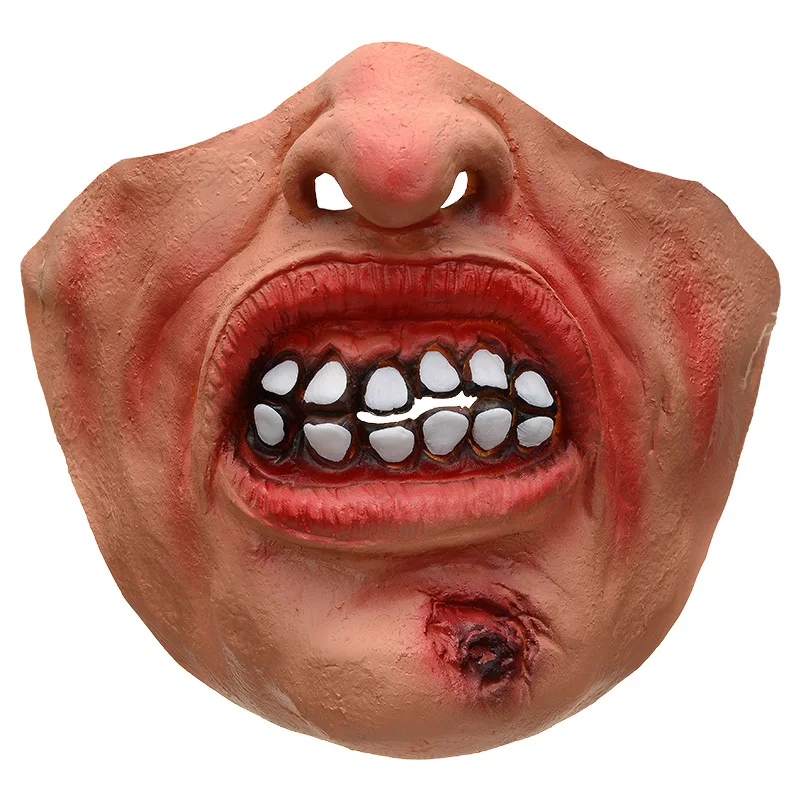 latex mask half face mask Halloween party masquerade props