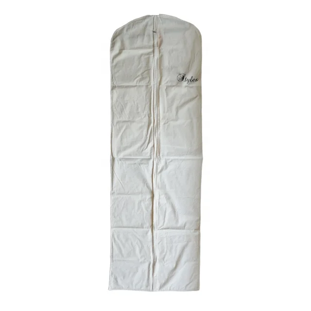 
wholesale large natural folding 5A cotton garment suit bags 