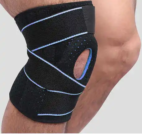 Wholesale Pro Compression Bandage for Adults Elastic and Adjustable Sports Silicone Knee Sleeve SBR Material