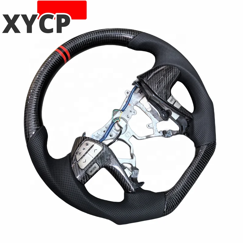 Leather Aroham Carbon Fiber Steering Wheel For Toyota Highlander 2009-2014 Camry 2007-2011 Fortuner Hilux sr5 n70