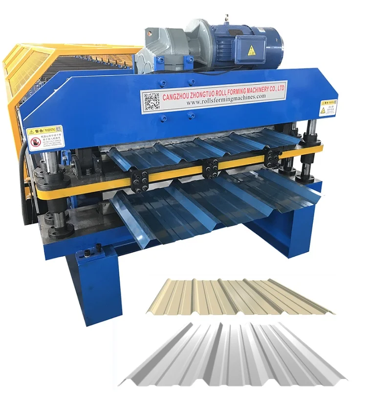 CE Certification ISO 36' 3/4' AG panel and R panel double deck roof panel roll forming machine for USA market