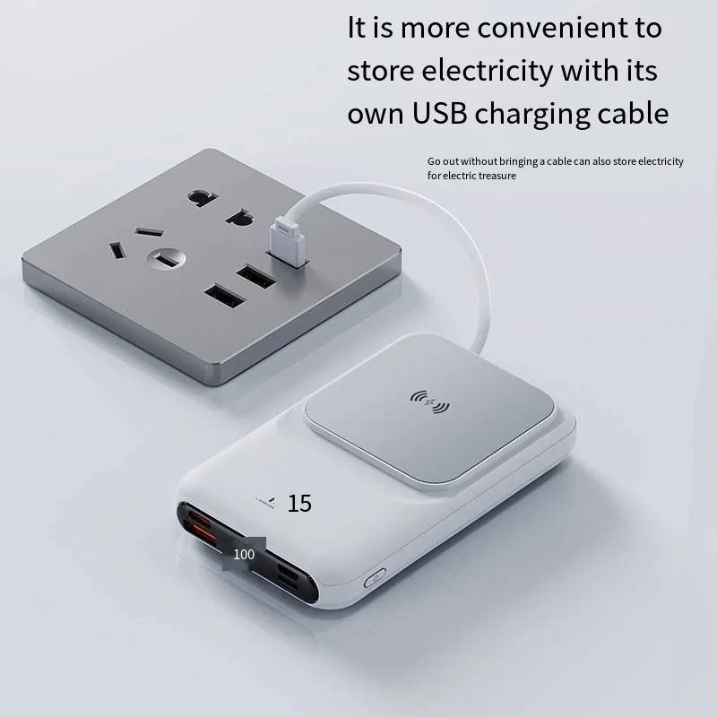 Portable Small Size Qi Fast Magnetic Wireless Type-c 10000mah Wireless Magnetic 22.5w Power Bank For Iphone 14 13 13pro Max