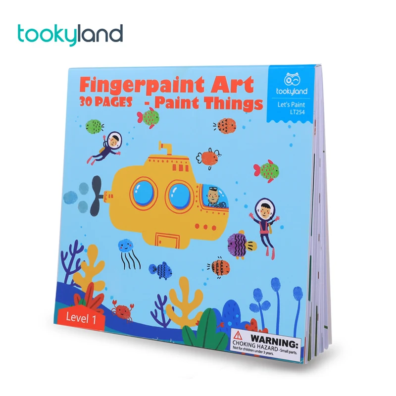 Wholesale Animal DIY Toy Painting Activity Watercolor Coloring Finger Paint  Finger Prints Books for Kids Educational
