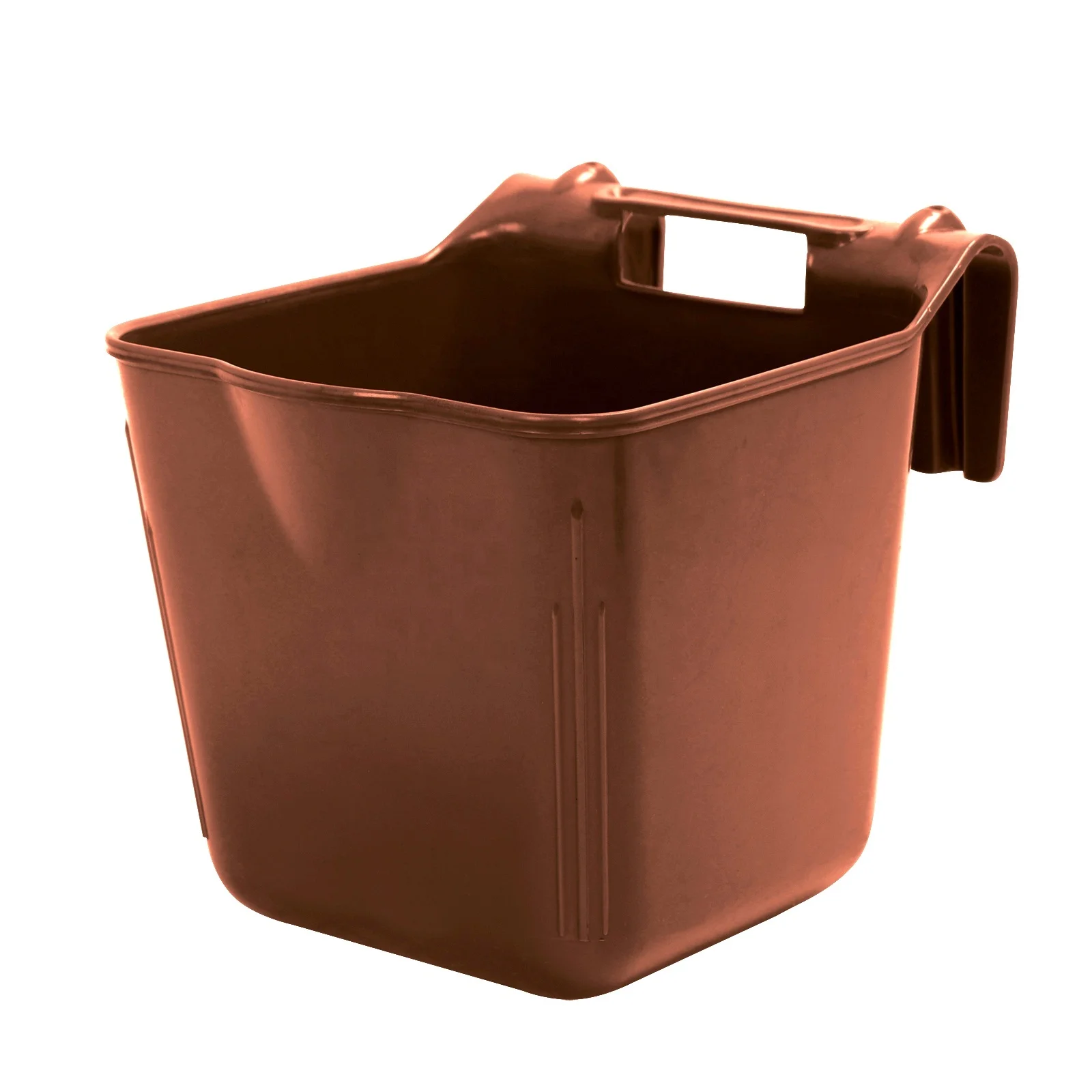 Plastic Livestock Feeding Hook Over Fence Cattle Cow Poly Horse Feed Trough Feeder Water Bucket for Livestock Horse