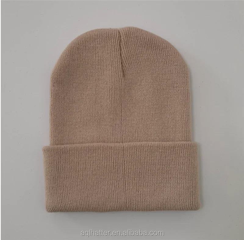 wholesale cheap plain beanies blank knitted 100% acrylic unisex designer winter beanie cap hat for men and women