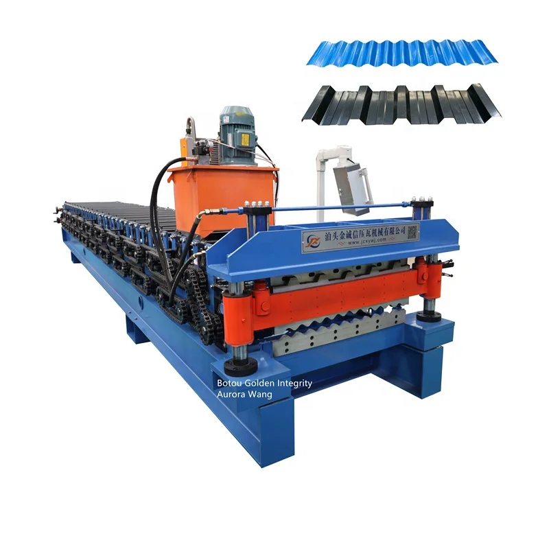 2023 Year Popular Sell Double Layer Roll Forming Machine  Full Automatic Double Deck Roof Sheet Roll Forming Machine