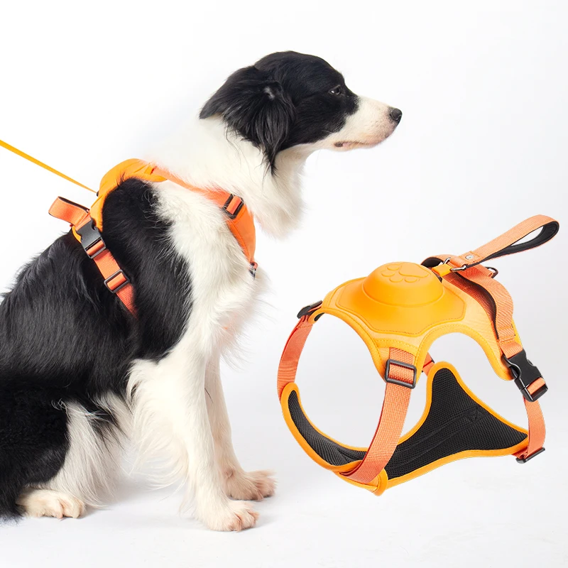 Smartlove 2023 New All in One Auto-Lock No-Pull Hybrid Dog Harness with Built-in retractable Leash