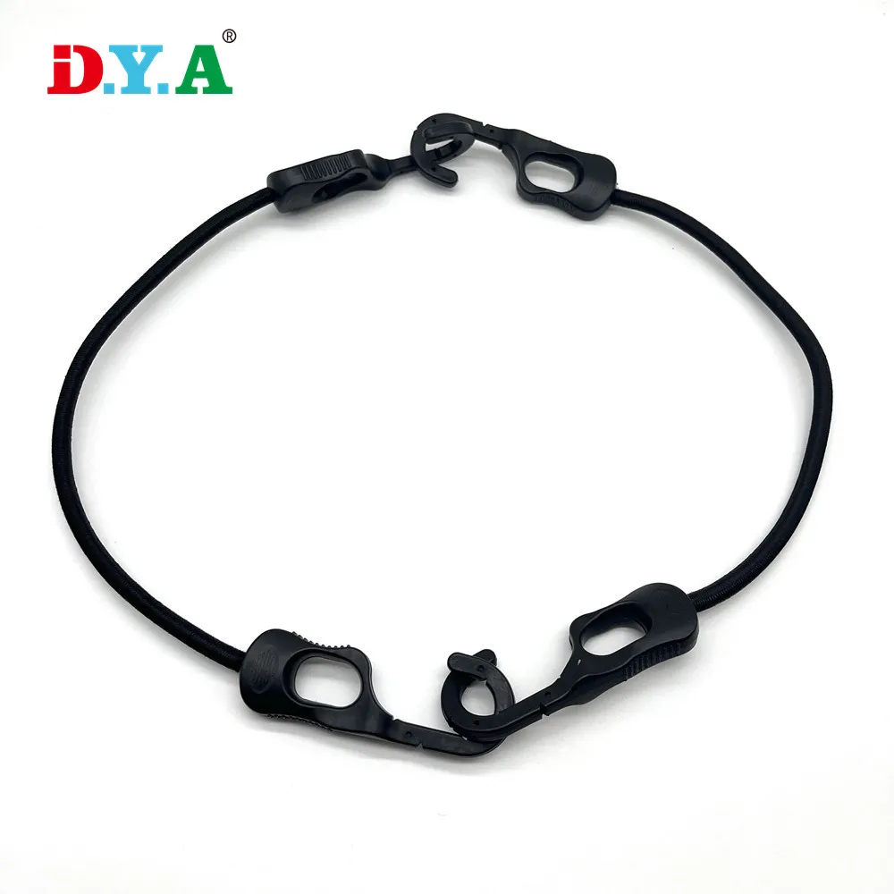 Wholesale 45CM Length Black Luggage Motorcycle Rubber Tie Down Elastic Strap Bungee Cord with Hooks