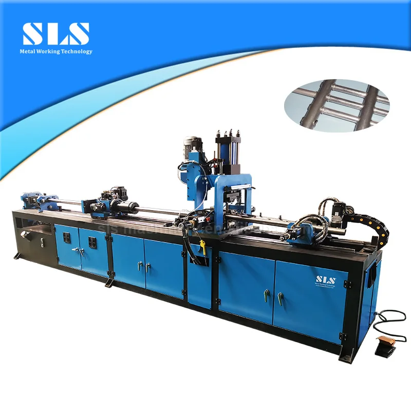 Automatic Tube Hole Punching Flanging Machine, Metal Round Square Pipes Hydraulic Piercing Press for Making Guardrail