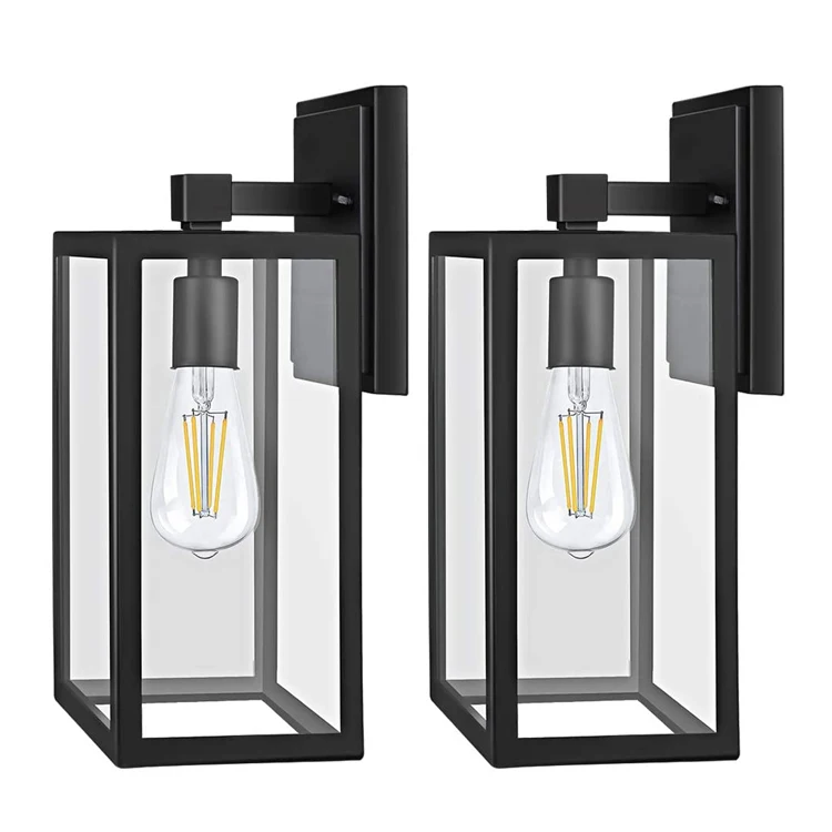 Aluminum outdoor waterproof modern decorative wall light IP65 Glass diffuser