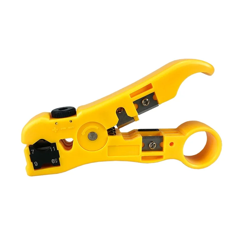 Network coax cable self adjusting stainless  Flat Twisted-pair coaxial wire stripper