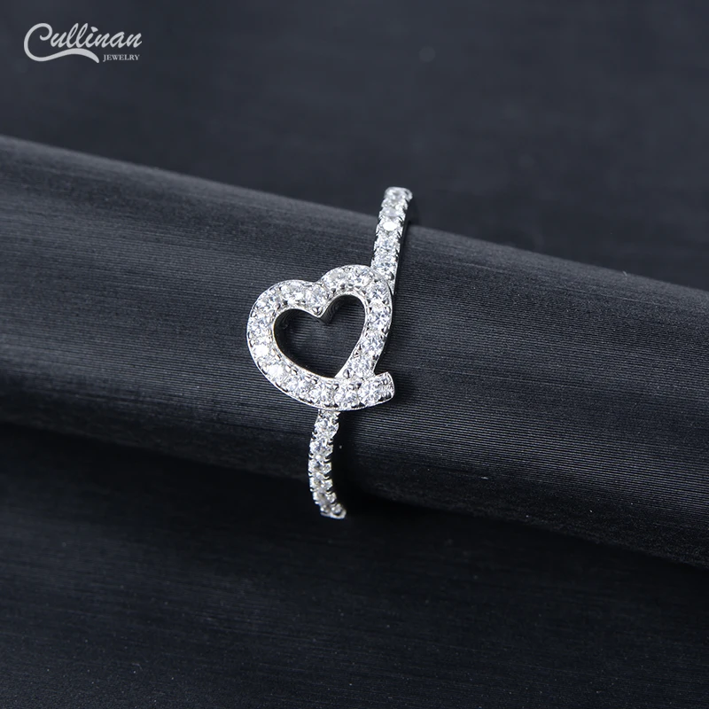 Lover Rings Engagement Heart Shaped Crystal Gemstone Inlay Design New Arrival Bulk Buy Price