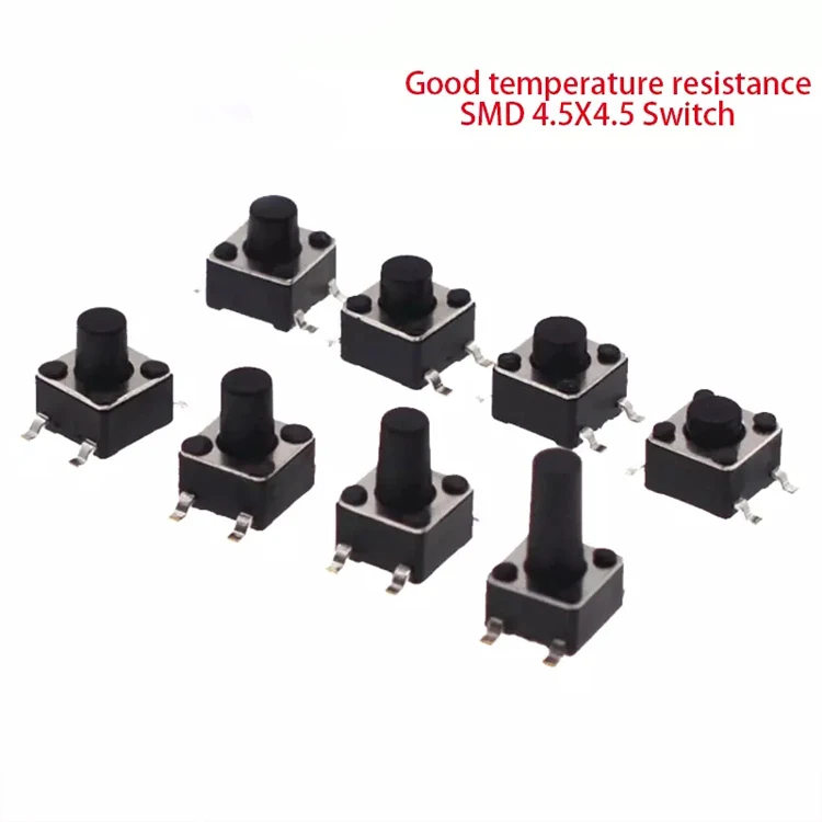High quality high temperature resistant patch tact switch 4.5*4.5*3.8-8MM environmental protection key switch