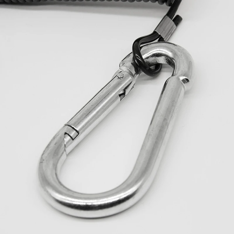 steel wire cable spring plastic tool lanyard coiled extention spiral cord tool tether tools security lanyard