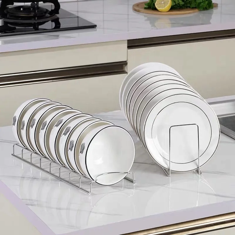Kitchen Dish Drying Storage Utensils Holder Rack for Dish Plate Bowl Space Saving Countertop Stainless Steel Dish Dryer Rack