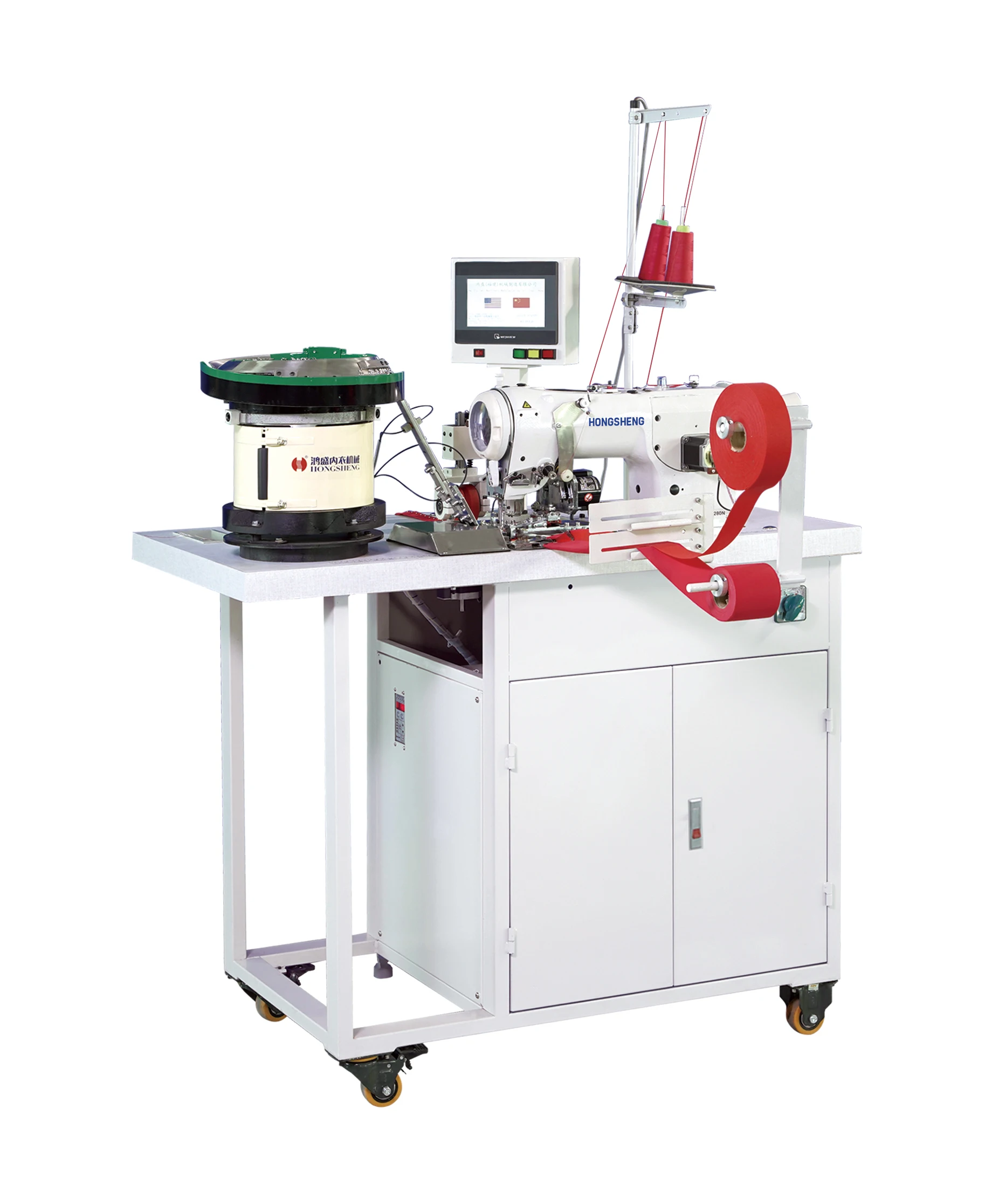 HS-120G  Hongsheng industry Hook and eye Tape Sewing Machine(for hook) automatic high-speed  controlled by computer board