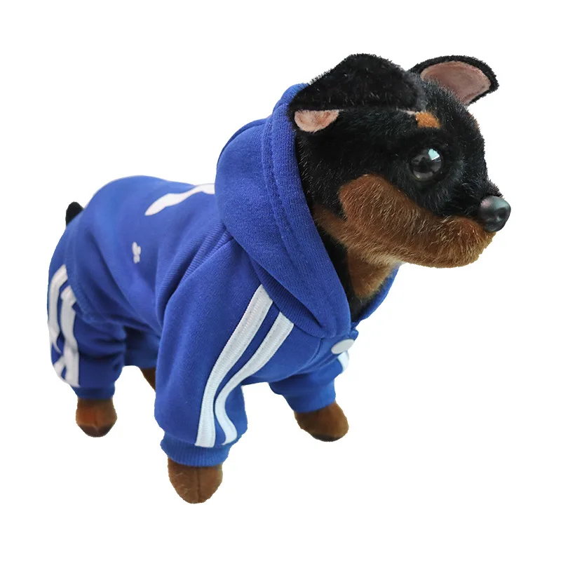 Wholesale Multicolor Button Soft Warm Fall Winter Puppy Hoodie Four Legs Pet Dog Clothes for Dog Cat